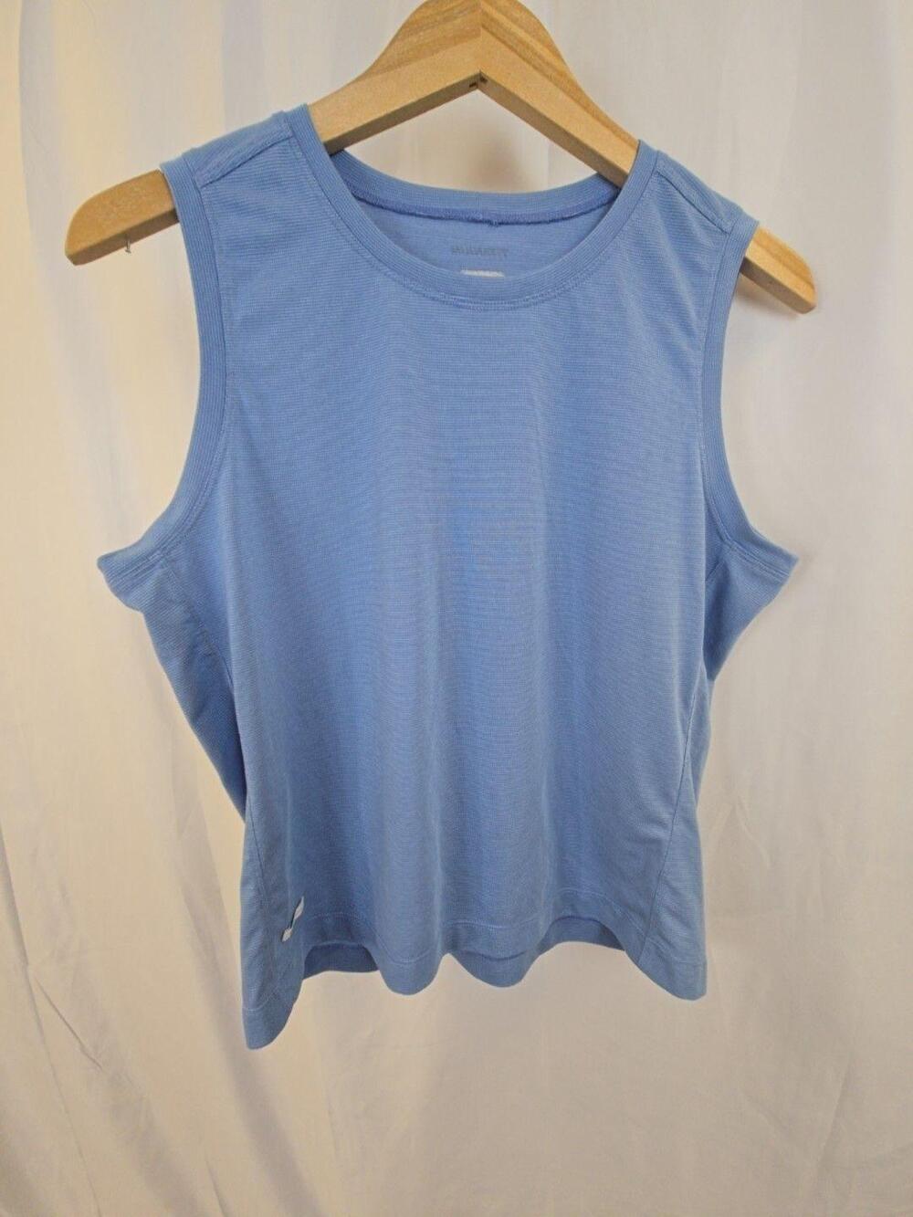 Columbia Tank Top Womens Large Blue Titanium Crew Neck Sleeveless Hiking Running